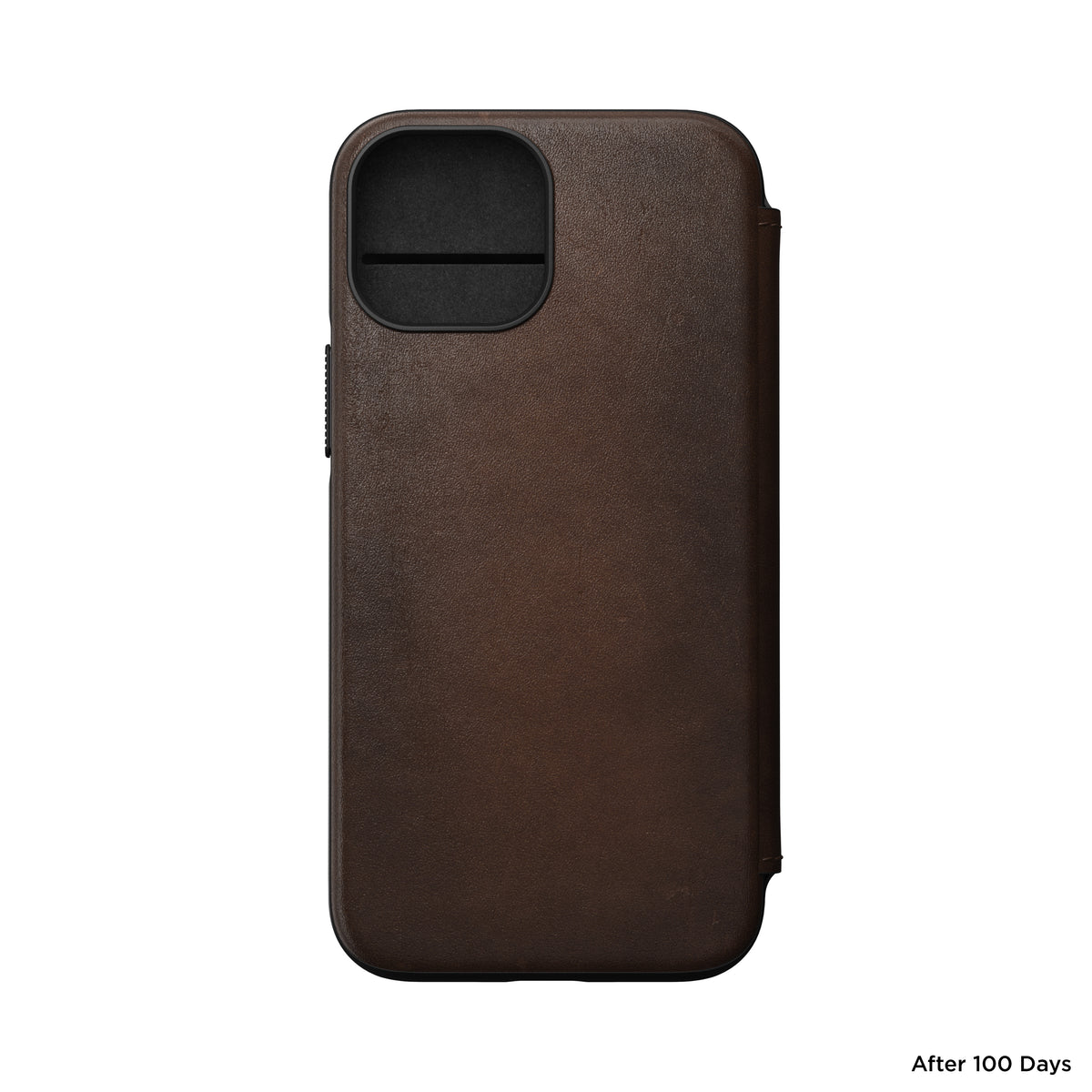 Nomad Modern Leather Folio w/ MagSafe For iPhone 13 mini - RUSTIC BROWN - Mac Addict
