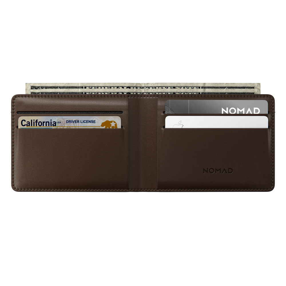 Nomad BiFold Wallet w/ Horween Leather - BROWN - Mac Addict