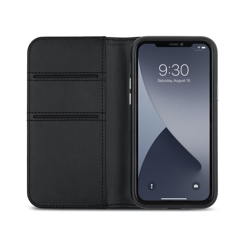 Moshi Overture Wallet Case For iPhone 12 mini - Jet Black - Mac Addict