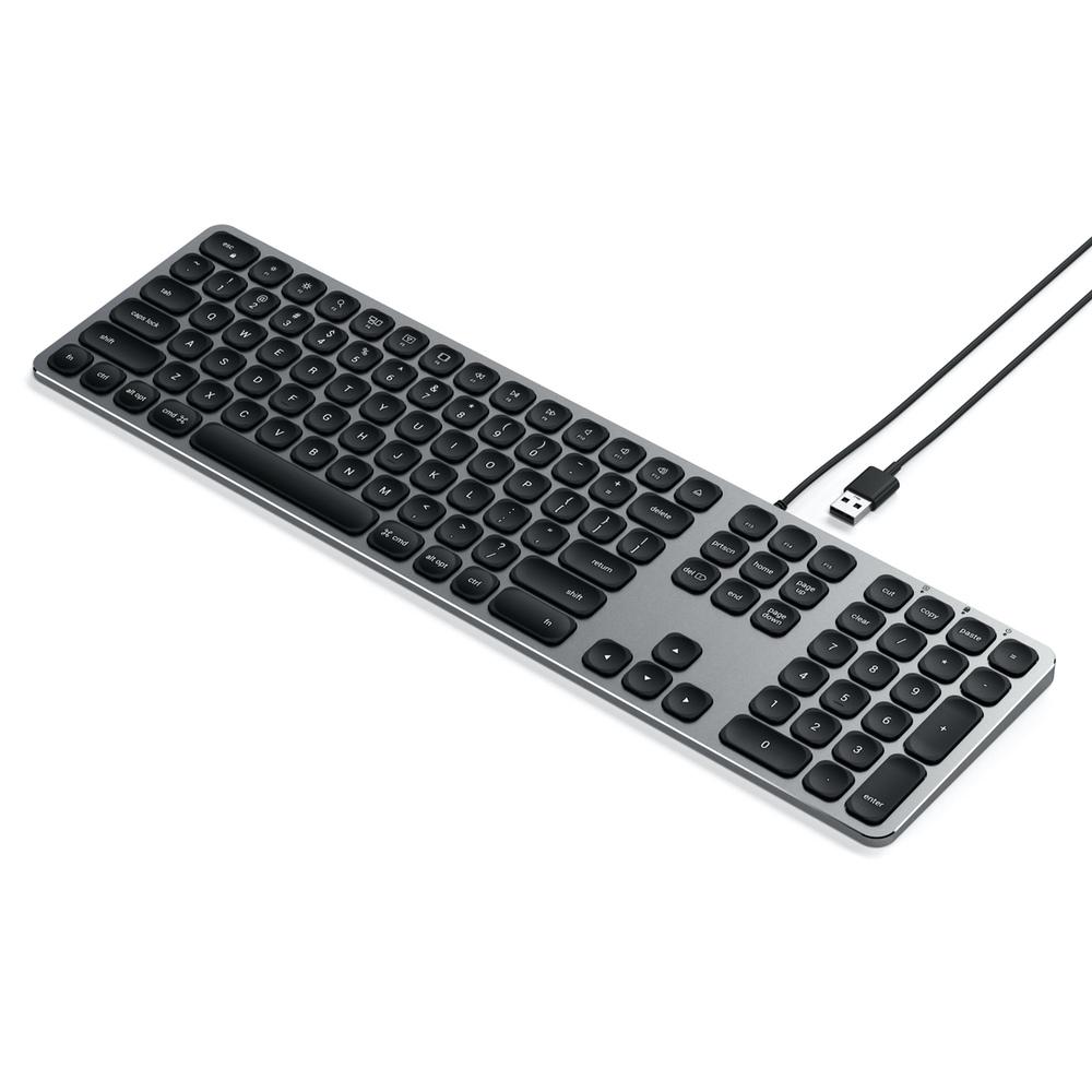 Satechi Wired Aluminium Keyboard w/ Numeric Pad For iMac & MacBook - Mac Addict