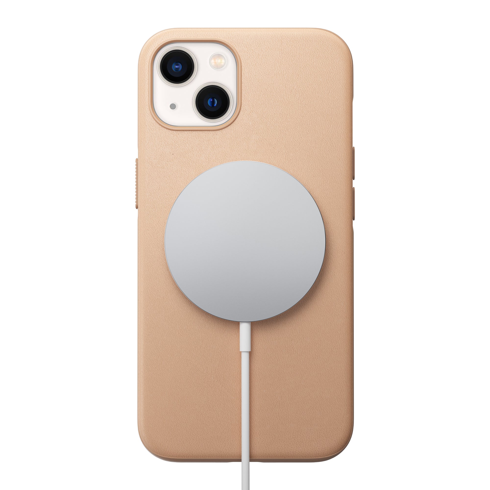 Nomad Modern Leather Case w/ MagSafe For iPhone 13 - NATURAL - Mac Addict