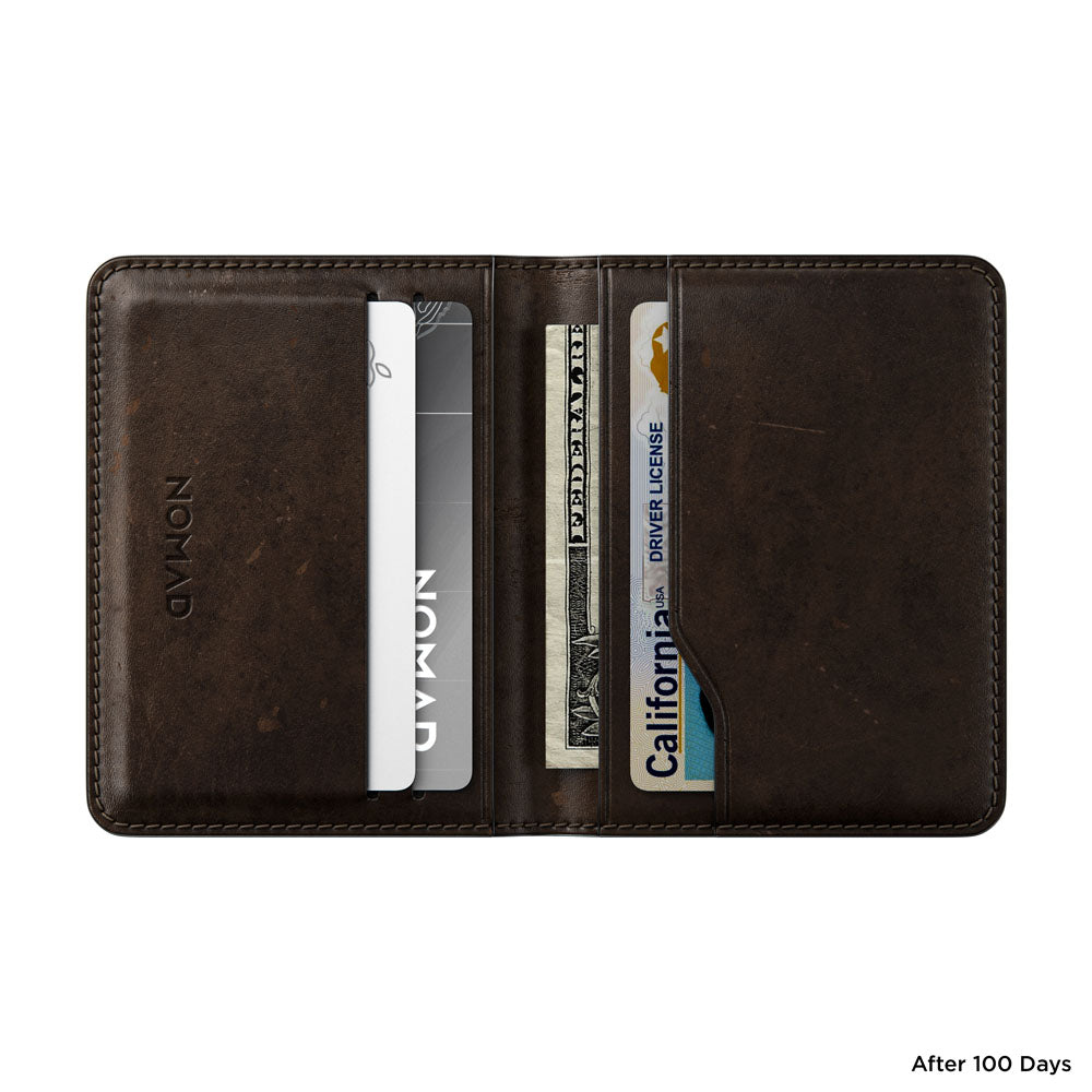 Nomad Card Wallet Plus w/ Horween Leather - BROWN - Mac Addict