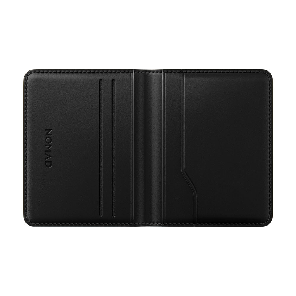 Nomad Card Wallet Plus w/ Horween Leather - BLACK - Mac Addict