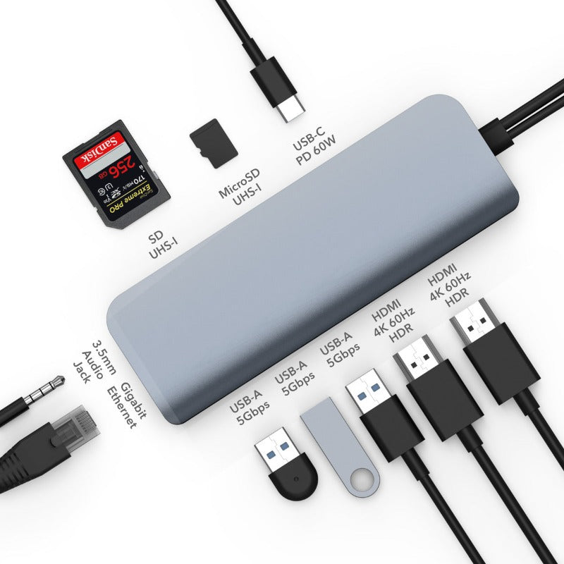 HyperDrive Viper 10-in-2 USB-C Hub w/ Dual HDMI + Ethernet