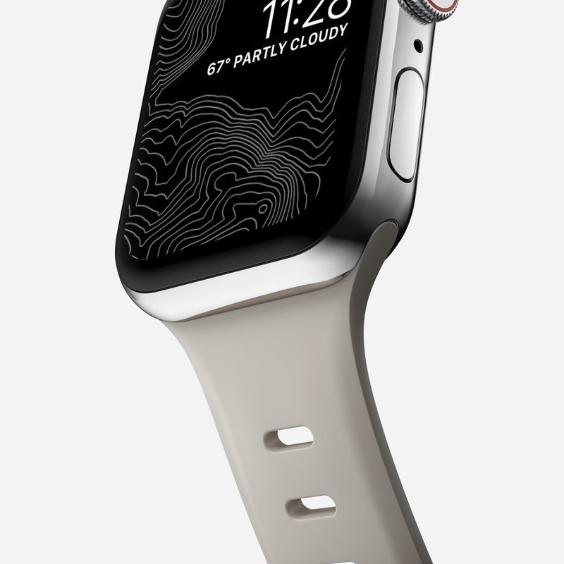Nomad Sport Slim Band 42mm/44mm/45mm/49mm Waterproof Bracelet for Apple Watch - Bone