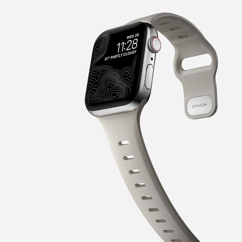 Nomad Sport Slim Band 42mm/44mm/45mm/49mm Waterproof Bracelet for Apple Watch - Bone