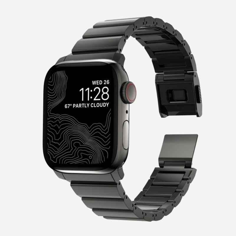 Nomad Steel Band 41mm Graphite Hardware Bracelet for Apple Watch - Graphite