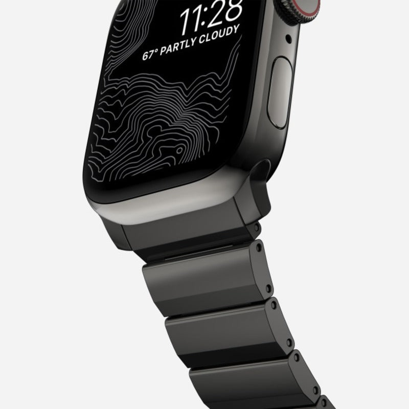 Nomad Steel Band 41mm Graphite Hardware Bracelet for Apple Watch - Graphite