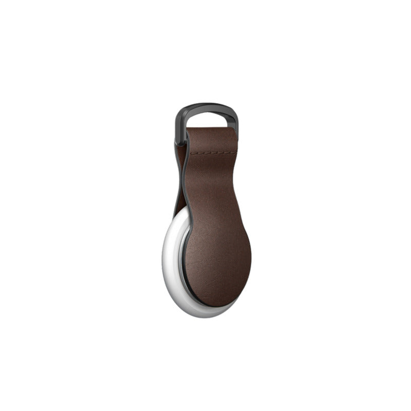 Nomad Leather Loop AirTag and Keychain with Horween Leather - Rustic Brown