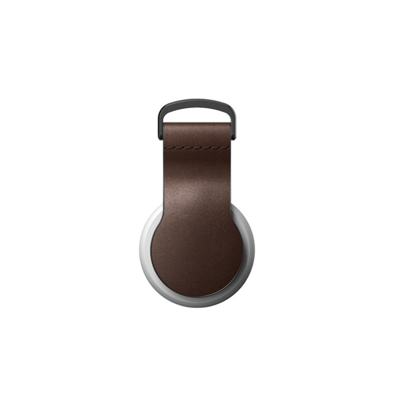 Nomad Leather Loop AirTag and Keychain with Horween Leather - Rustic Brown