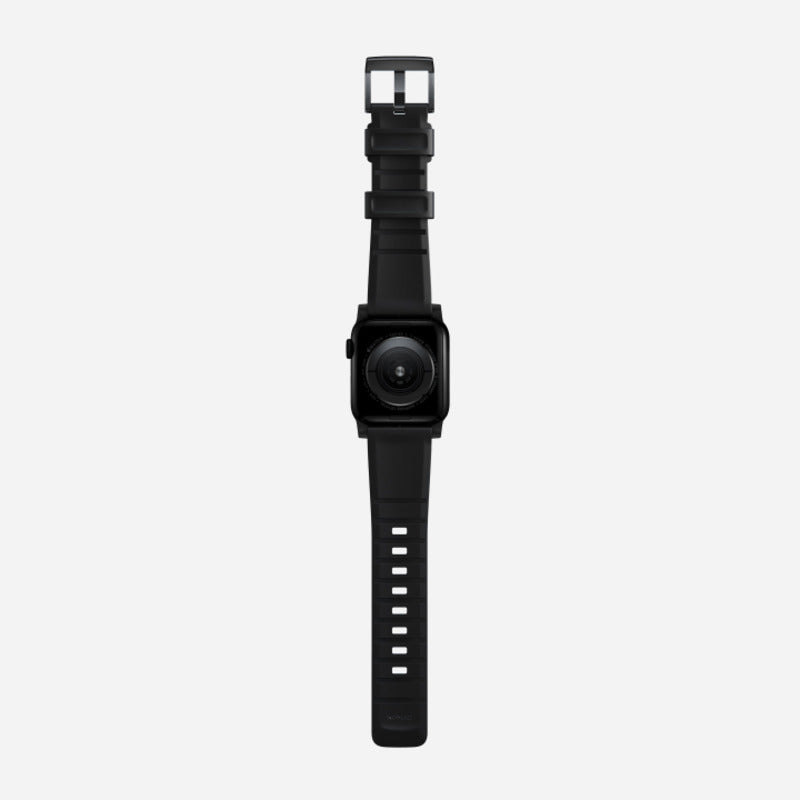 Nomad Rugged Band 41mm Black Hardware FKM Rubber Bracelet - Black