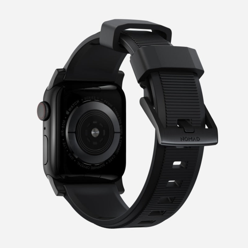 Nomad Rugged Band 41mm Black Hardware FKM Rubber Bracelet - Black