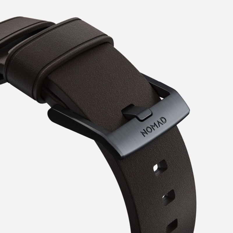 Nomad Active Band Pro 41mm Black Hardware Leather Bracelet - Classic Brown
