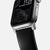 Nomad Modern Band 45mm Silver Hardware Horween Leather Bracelet - Black