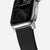 Nomad Active Band Pro 45mm Silver Hardware Leather Bracelet - Black