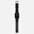 Nomad Active Band Pro 45mm Silver Hardware Leather Bracelet - Black
