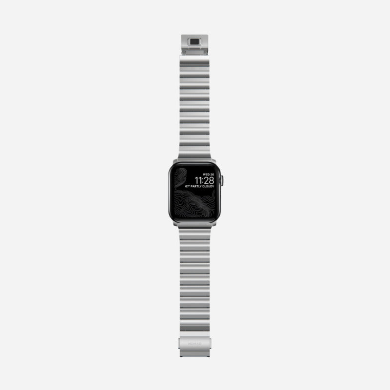 Nomad Steel Band 45mm Silver Hardware Bracelet for Apple Watch - Silver