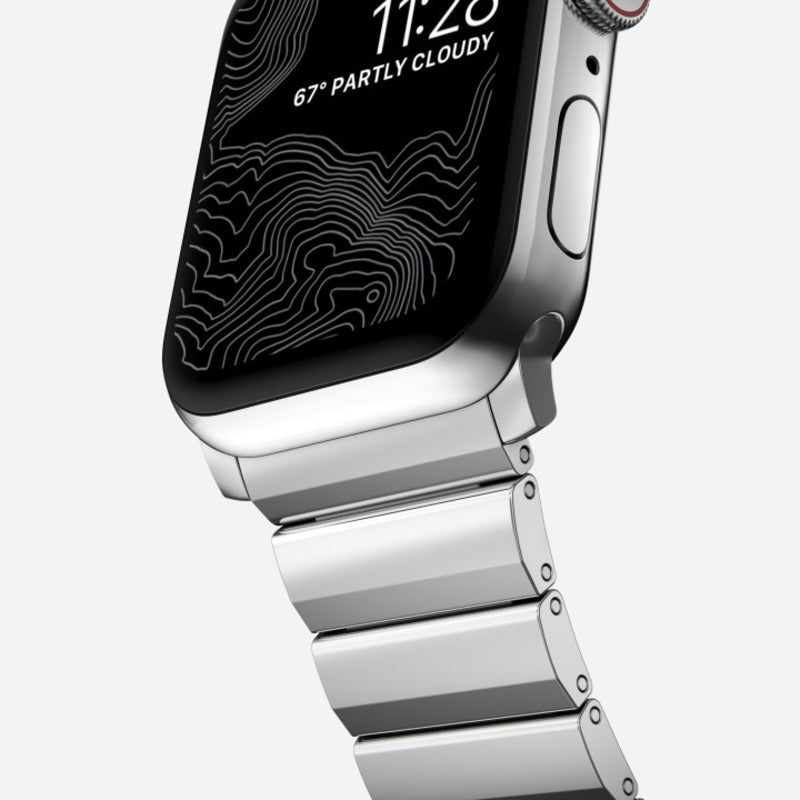 Nomad Steel Band 45mm Silver Hardware Bracelet for Apple Watch - Silver