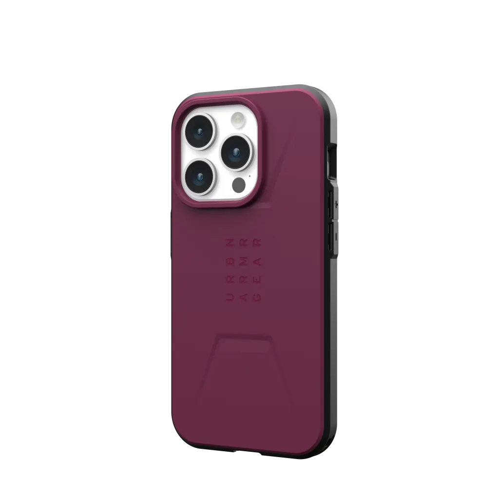 UAG Civilian MagSafe Rugged Slim Case iPhone 15 Pro 6.1 Bordeaux