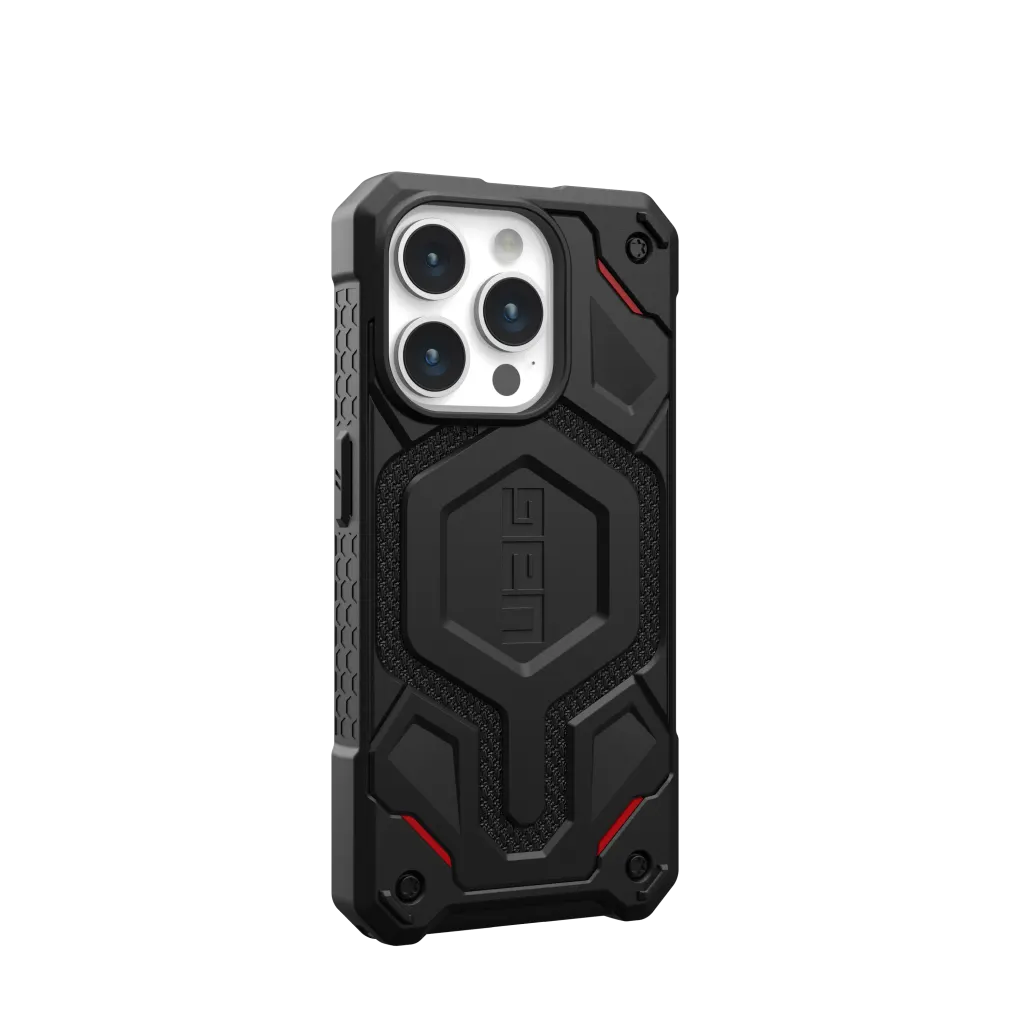 UAG Monarch Pro Rugged MagSafe Case iPhone 15 Pro 6.1 Kevlar Black