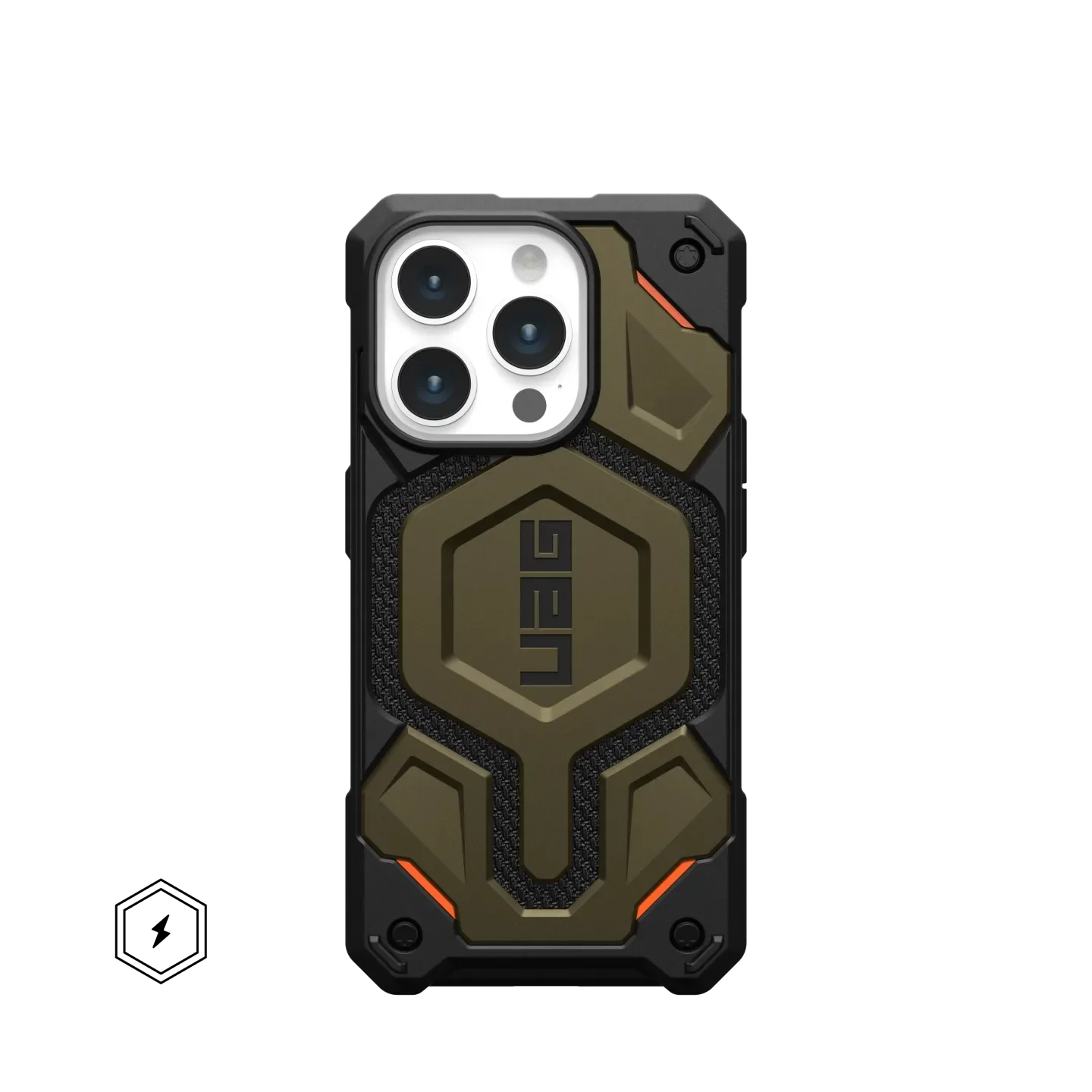 UAG Monarch Pro Rugged MagSafe Case iPhone 15 Pro Max 6.7 Kevlar Green