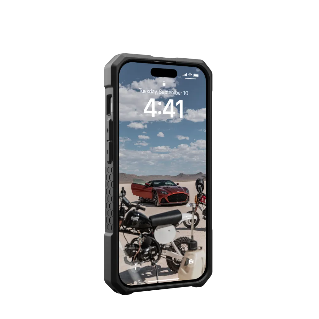 UAG Monarch Pro Rugged MagSafe Case iPhone 15 Pro 6.1 Kevlar Silver