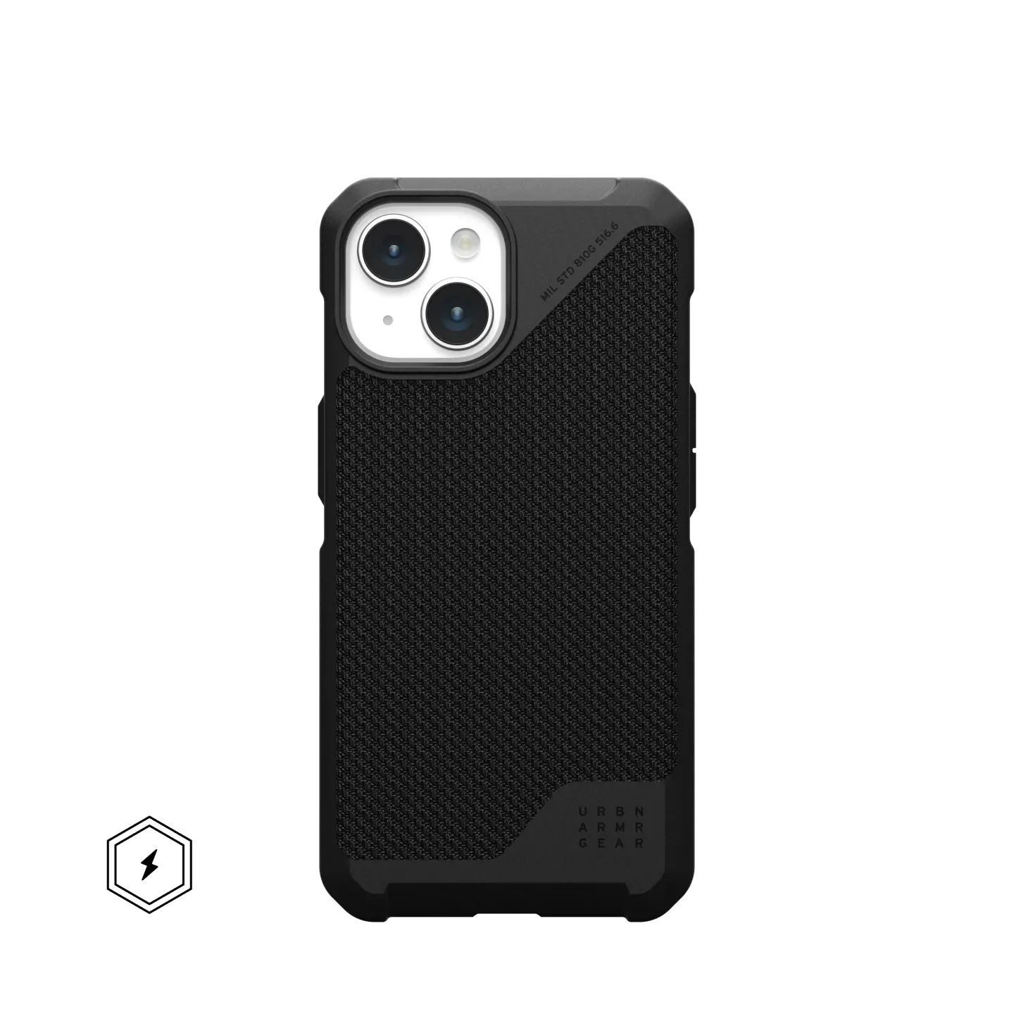 UAG Metropolis LT Rugged Slim Case iPhone 15 Standard 6.1 Kevlar Black