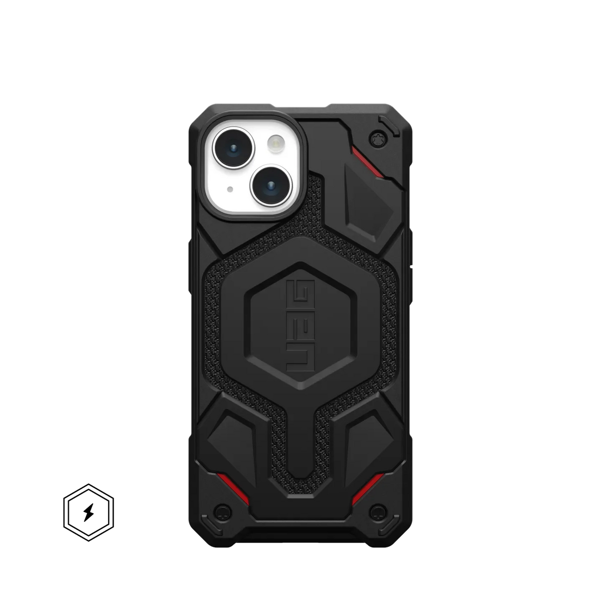 UAG Monarch Pro Rugged MagSafe Case iPhone 15 Standard 6.1 Kevlar Black