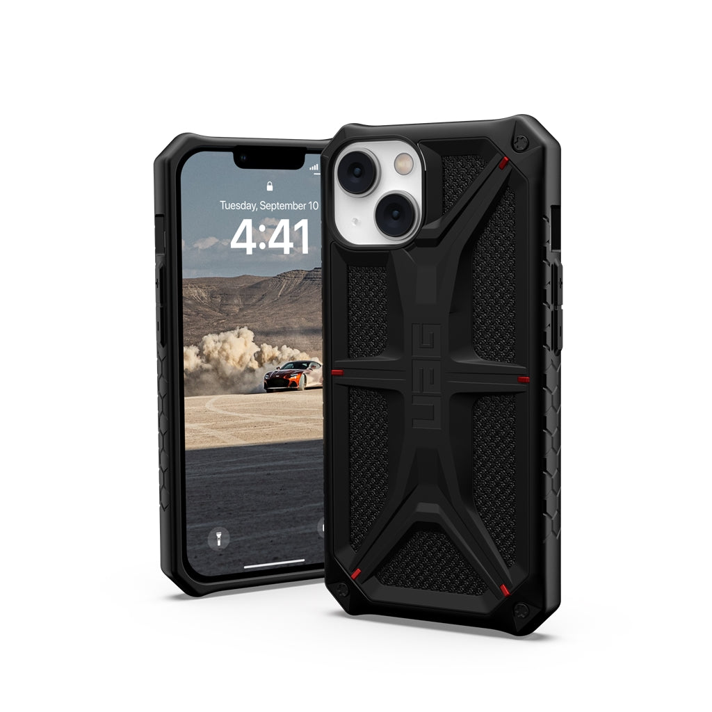 UAG Monarch Rugged Tough Case iPhone 15 Standard 6.1 Kevlar Black