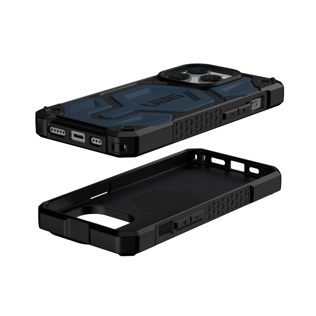 UAG Monarch Pro Rugged MagSafe Case iPhone 15 Pro 6.1 Mallard Blue