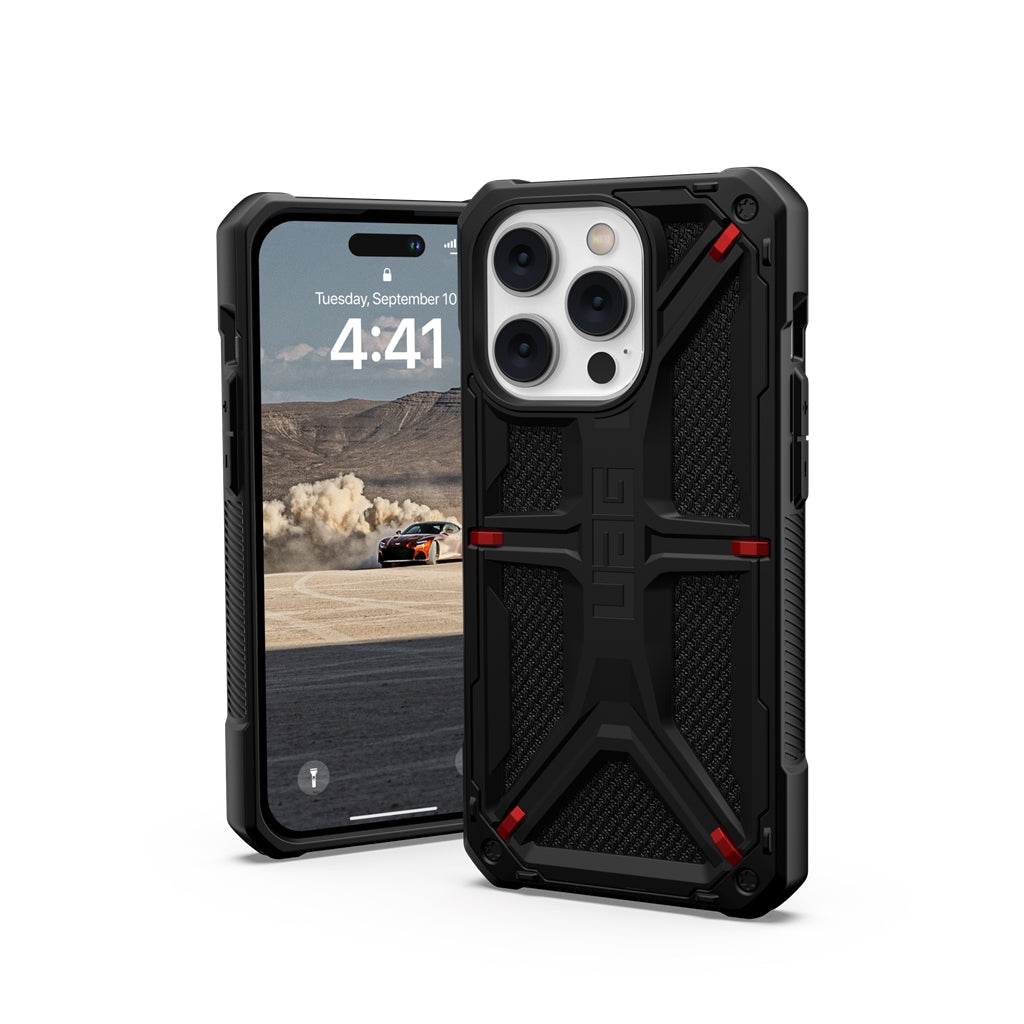 UAG Monarch Rugged Tough Case iPhone 15 Pro Max 6.7 Kevlar Black