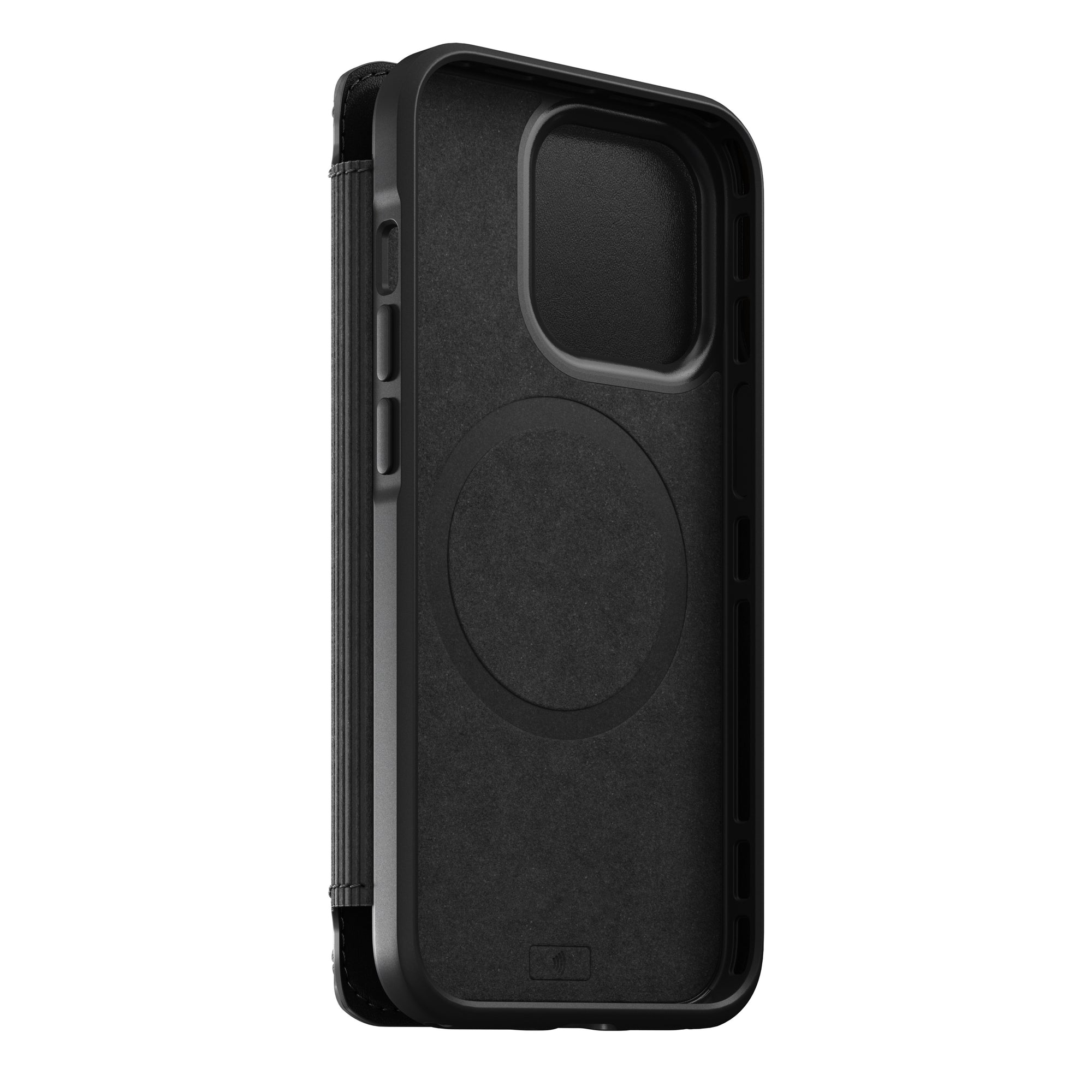 Nomad Modern Leather Folio w/ MagSafe For iPhone 13 Pro - BLACK - Mac Addict