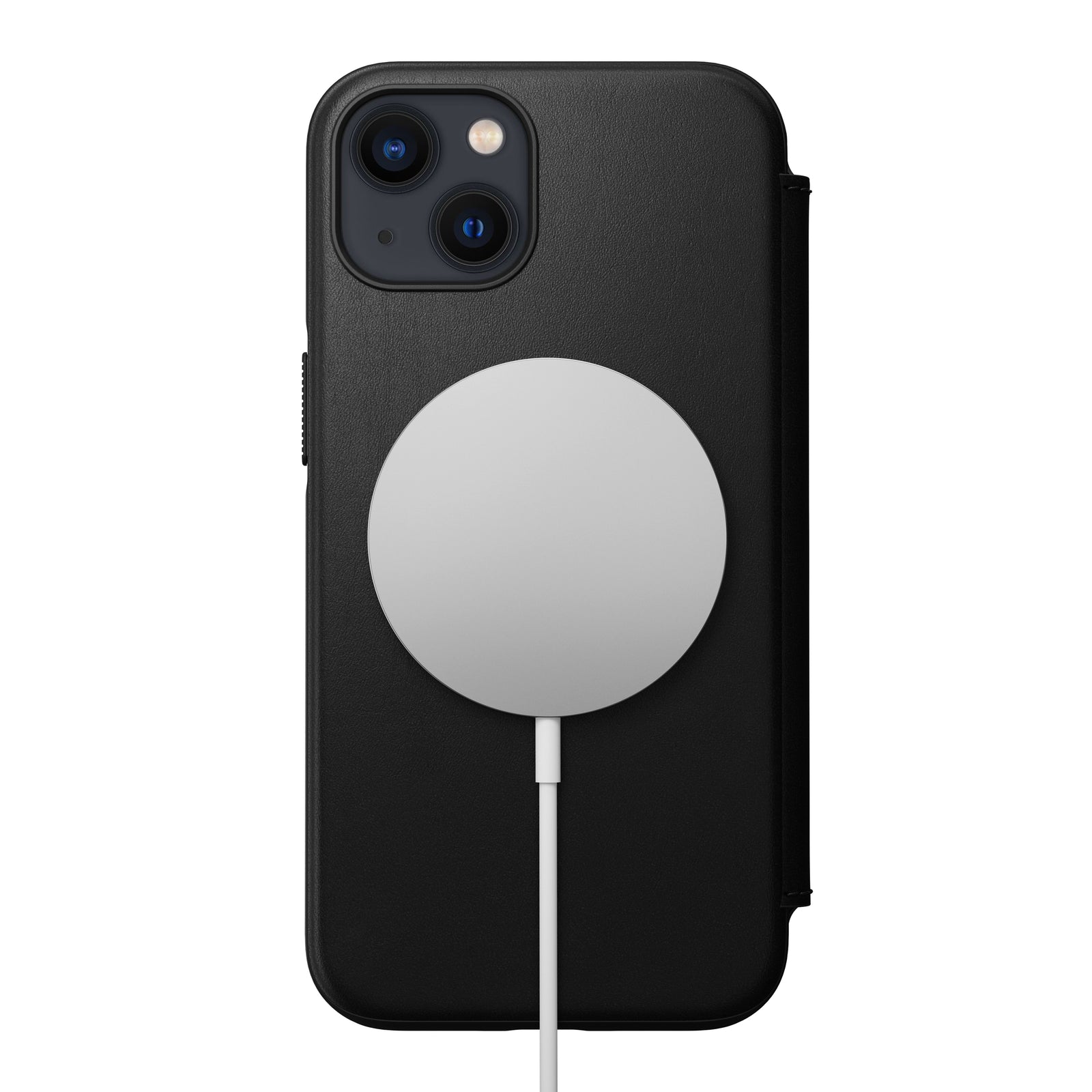 Nomad Modern Leather Folio w/ MagSafe For iPhone 13 - BLACK - Mac Addict
