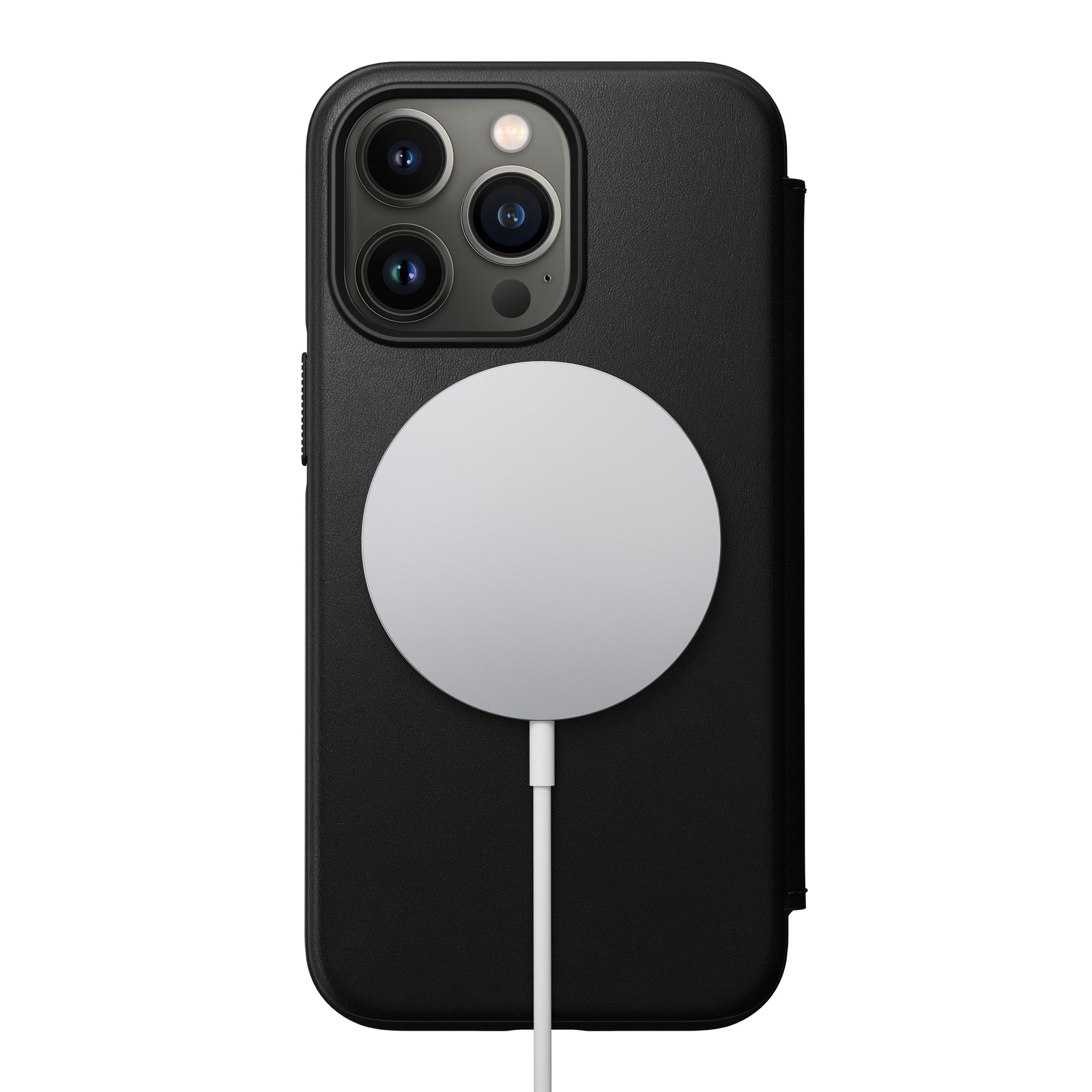 Nomad Modern Leather Folio w/ MagSafe For iPhone 13 Pro - BLACK - Mac Addict
