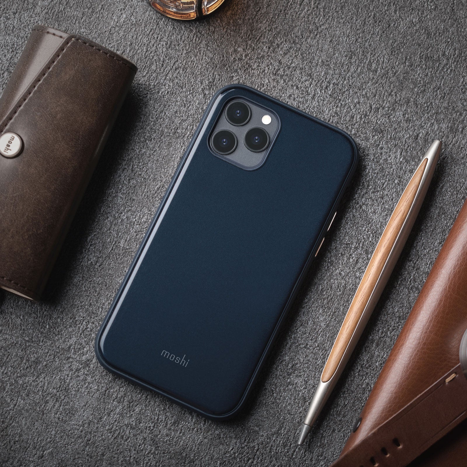 Moshi iGlaze Slim Hardshell Case For iPhone 12 Pro Max - Slate Blue - Mac Addict