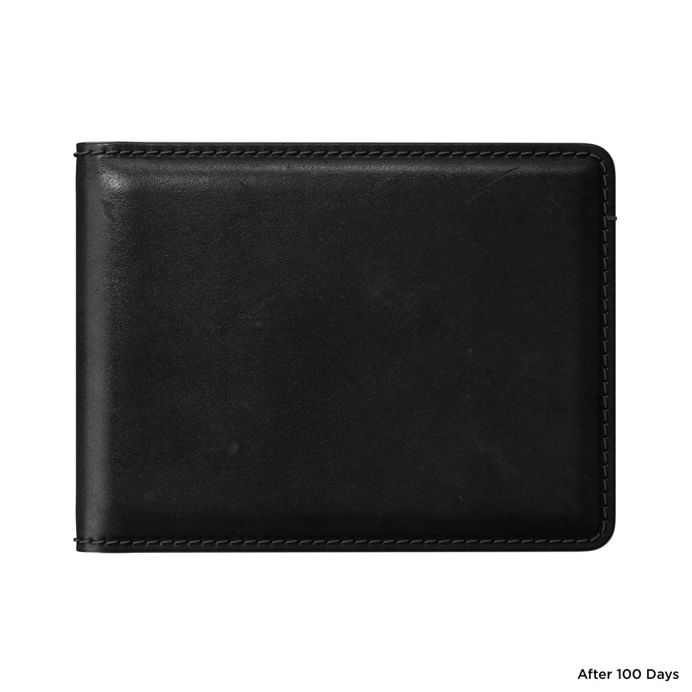 Nomad BiFold Wallet w/ Horween Leather - BLACK - Mac Addict