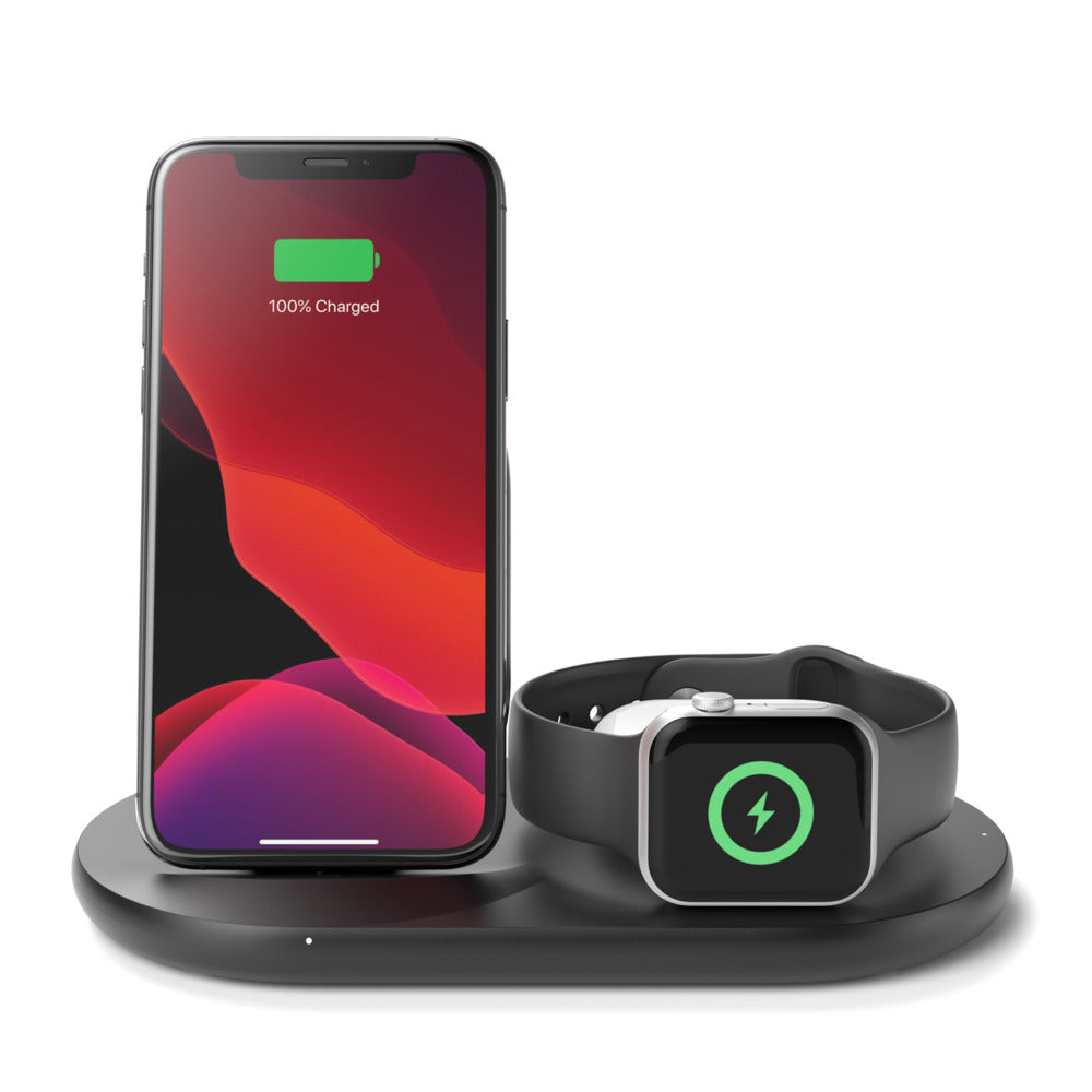 Belkin Boost Charge 3 in 1  Wireless Charging Dock for iPhone + Apple Watch + Airpods - Mac Addict