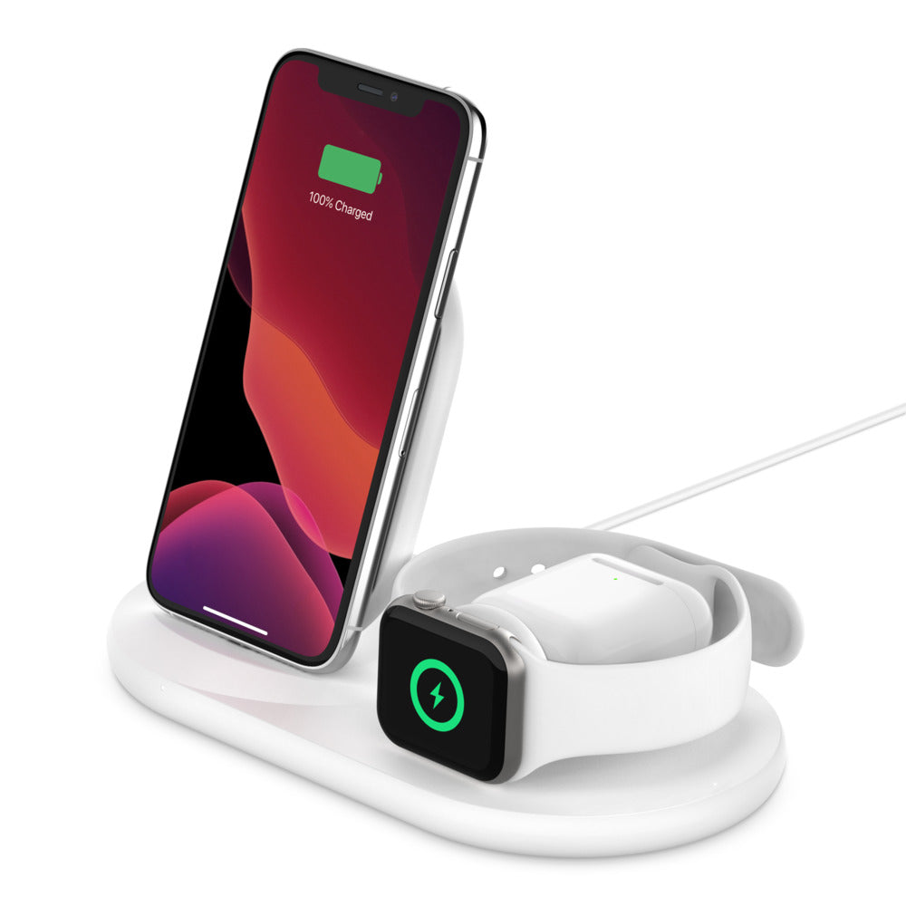 Belkin Boost Charge 3 in 1  Wireless Charging Dock for iPhone + Apple Watch + Airpods - Mac Addict