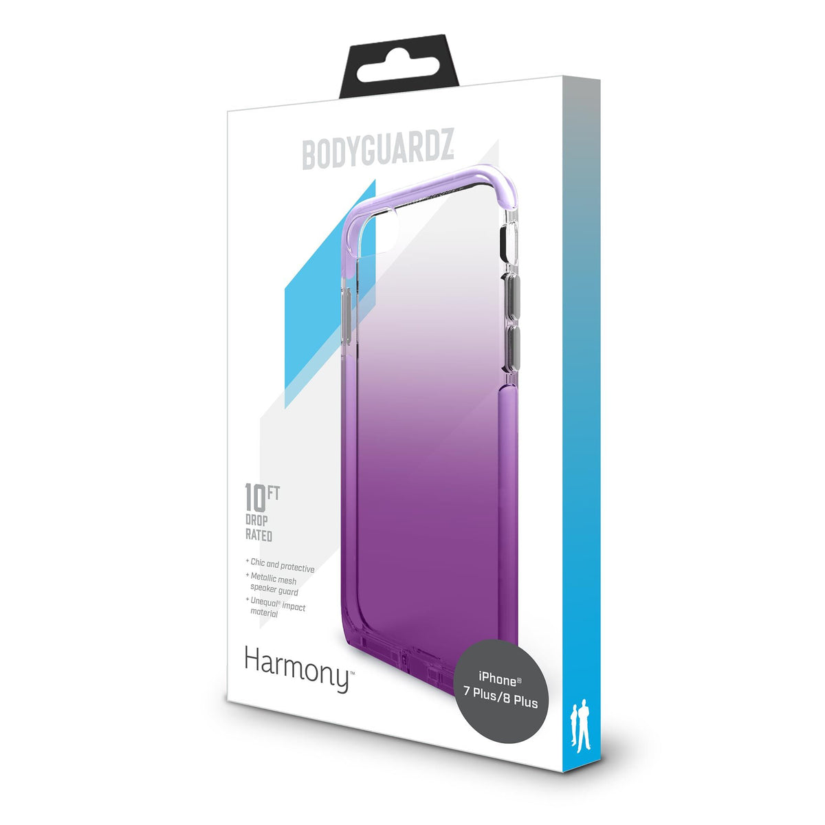 BodyGuardz Harmony x Unequal Technology Stylish Protective Case For iPhone 8 Plus / 7 Plus - Amethyst
