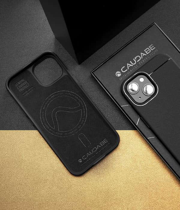 Caudabe Synthesis Slim Protective Case MagSafe iPhone 15 Standard 6.1 - Black