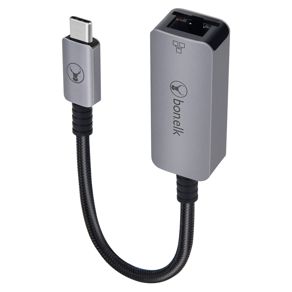 Bonelk Long-Life USB-C to Gigabit Ethernet Adapter (15cm)