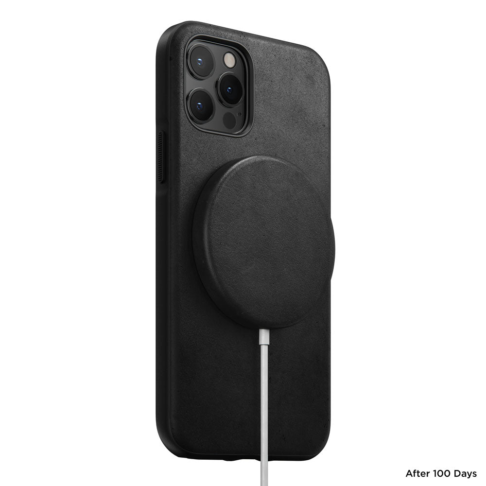 Nomad Leather Cover For MagSafe Charger - BLACK - Mac Addict