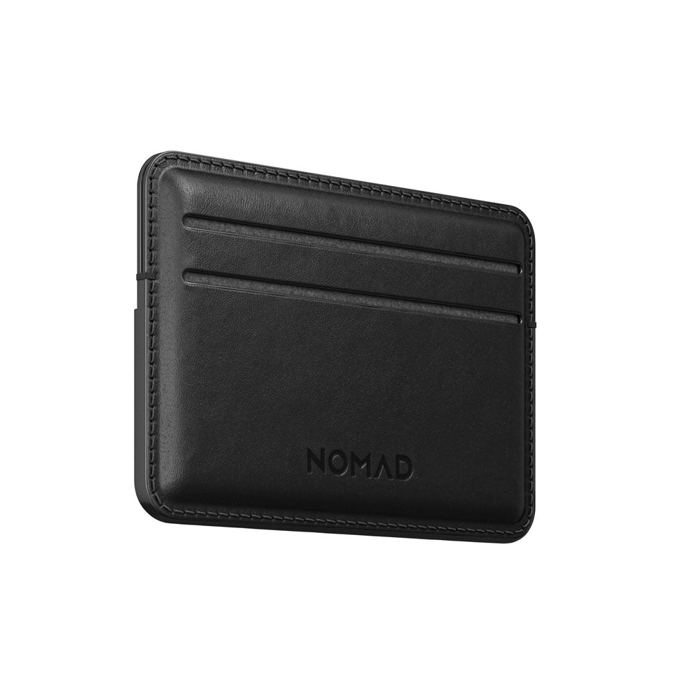 Nomad Card Wallet w/ Horween Leather - BLACK - Mac Addict