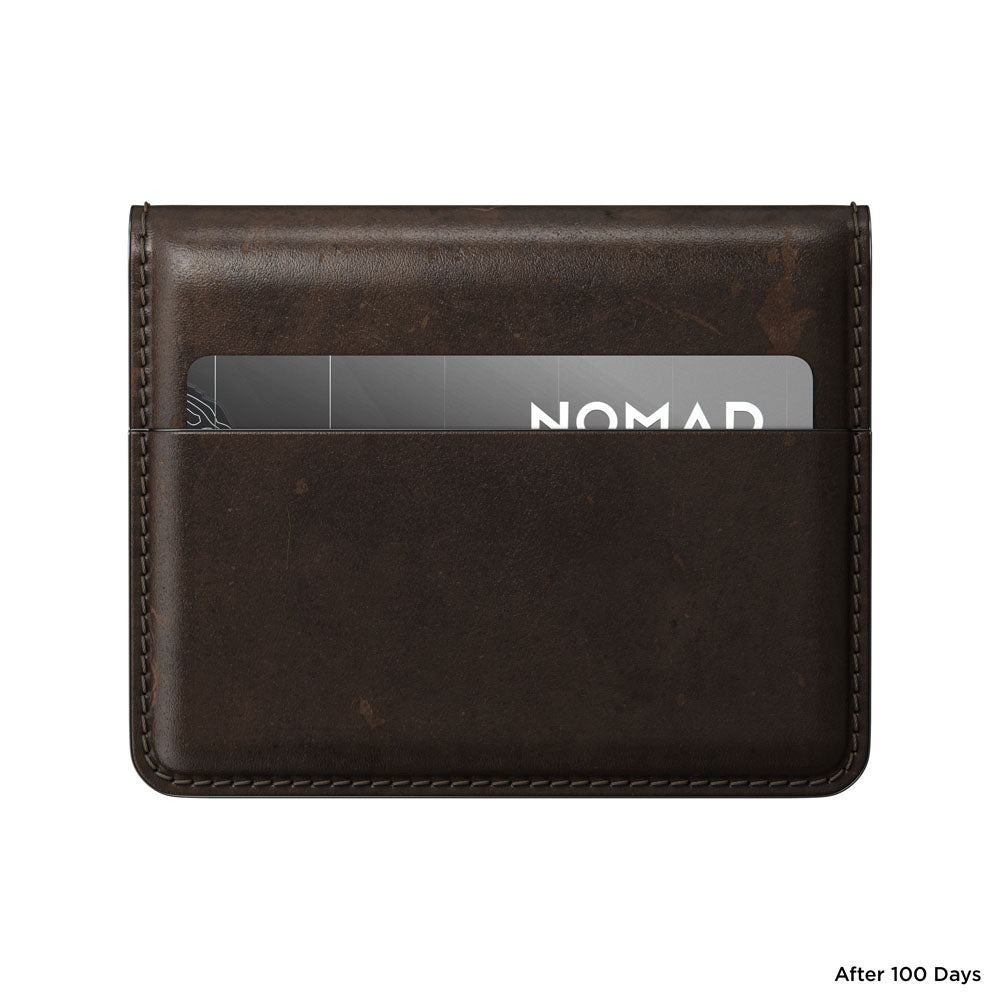 Nomad Card Wallet Plus w/ Horween Leather - BROWN - Mac Addict