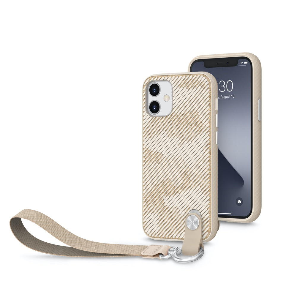 Moshi Altra Case w/ Wrist Strap For iPhone 12 mini - Sahara Beige - Mac Addict