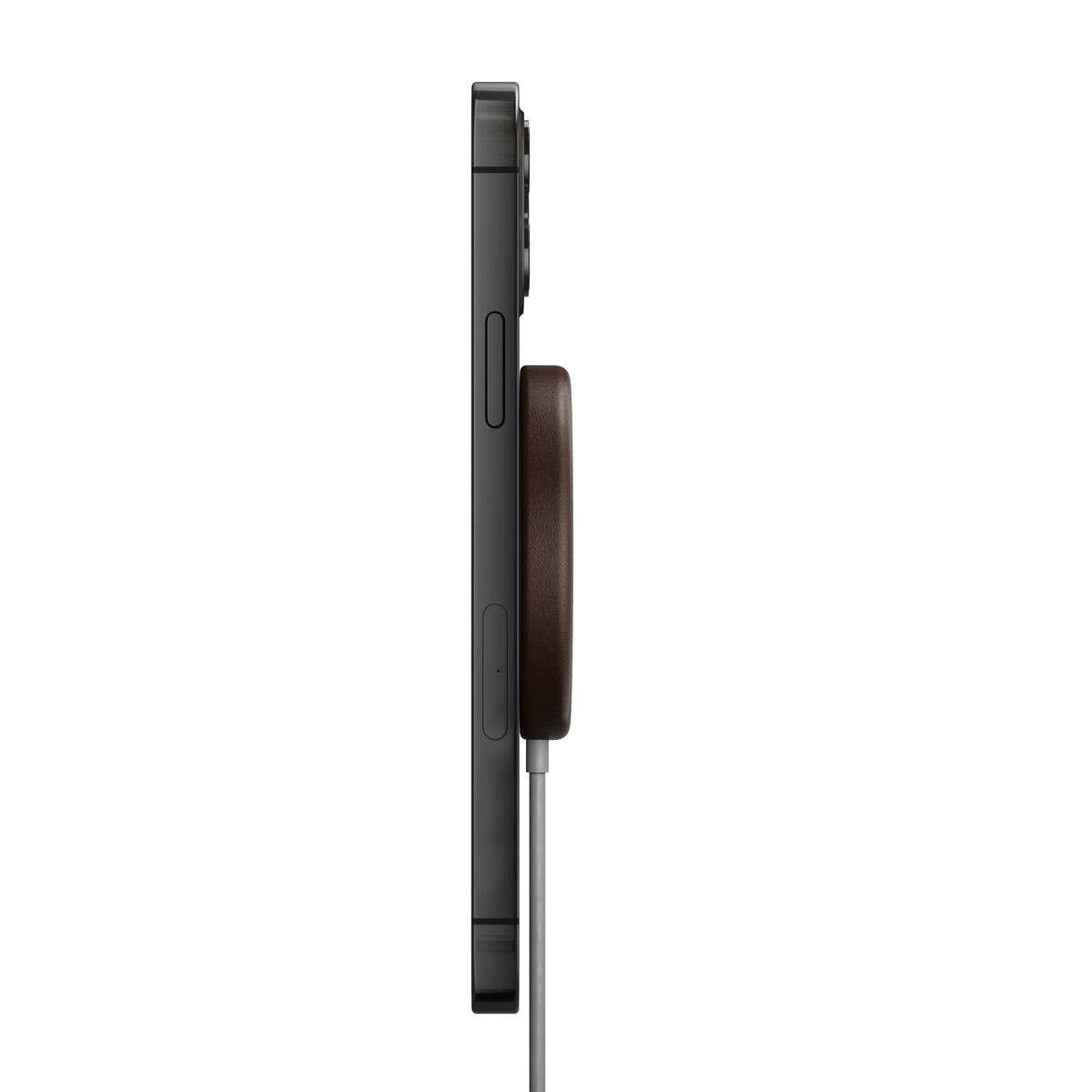 Nomad Leather Cover For MagSafe Charger - BROWN - Mac Addict
