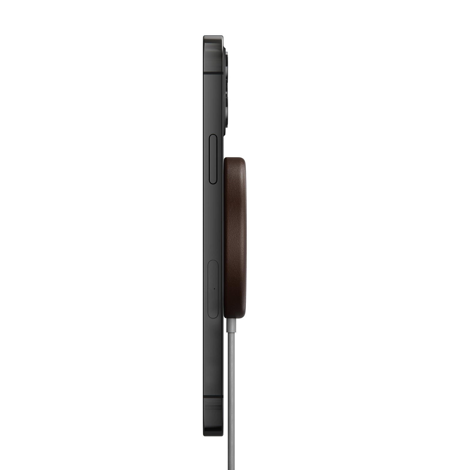 Nomad Leather Cover For MagSafe Charger - BROWN - Mac Addict