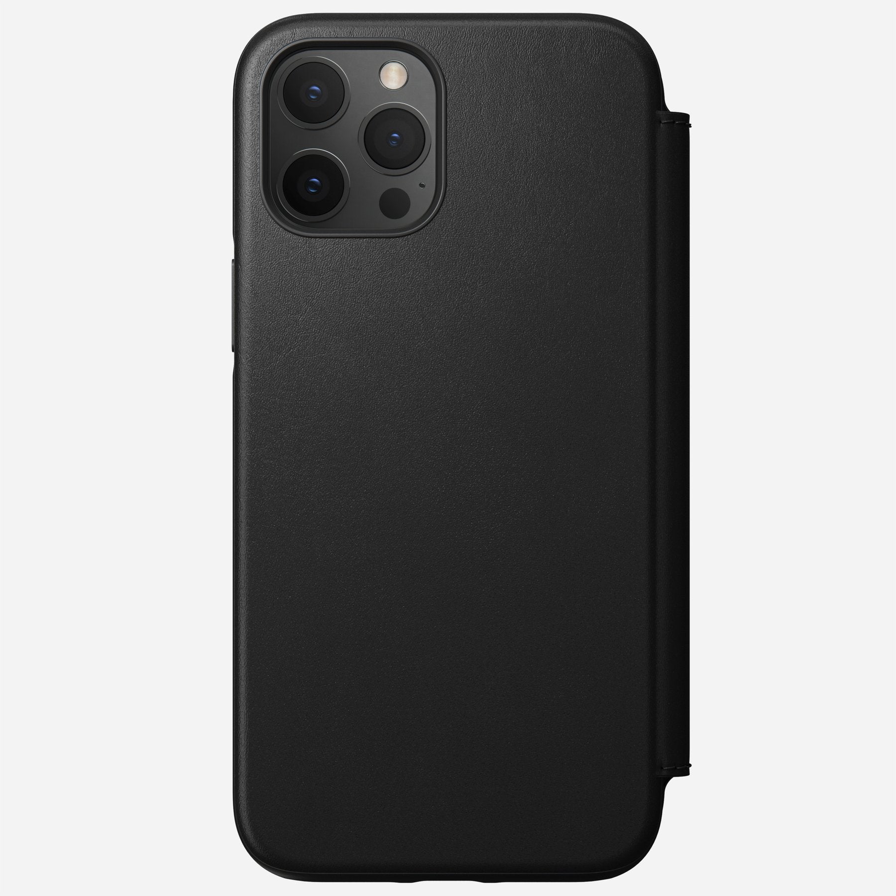 Nomad Rugged Folio Case w/ Horween Leather For iPhone 12 Pro Max - BLACK - Mac Addict