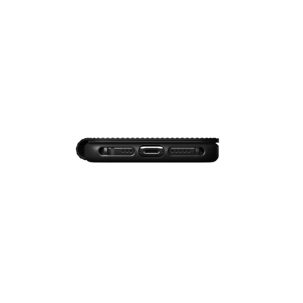Nomad Rugged Leather Folio Case w/ Magsafe For iPhone 12/12 Pro - Black - Mac Addict