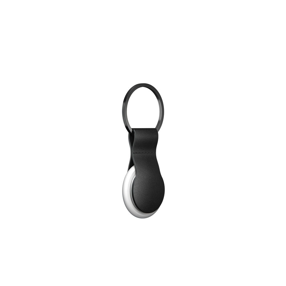 Nomad Leather Loop AirTag Keychain - BLACK - Mac Addict